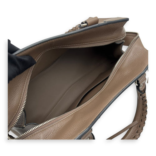 Balenciaga Neo Classic Top Handle Bag Brown in Calfskin, Silver hardware_11