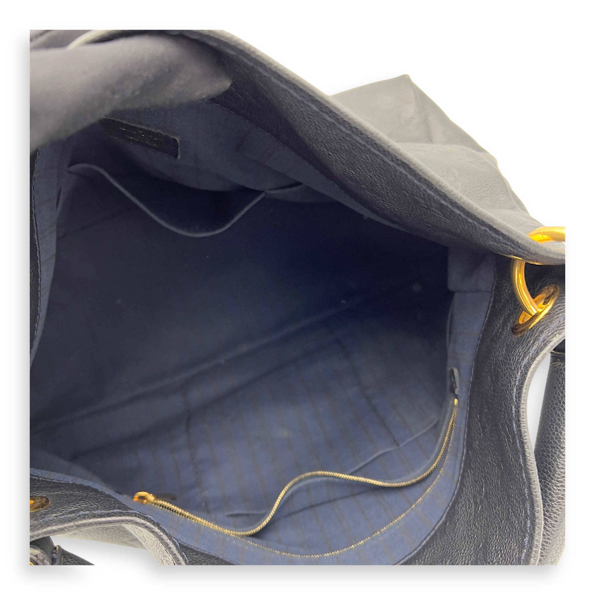 Louis Vuitton Artsy Shoulder Bag Blue in Empreinte Leather, Gold hardware_11