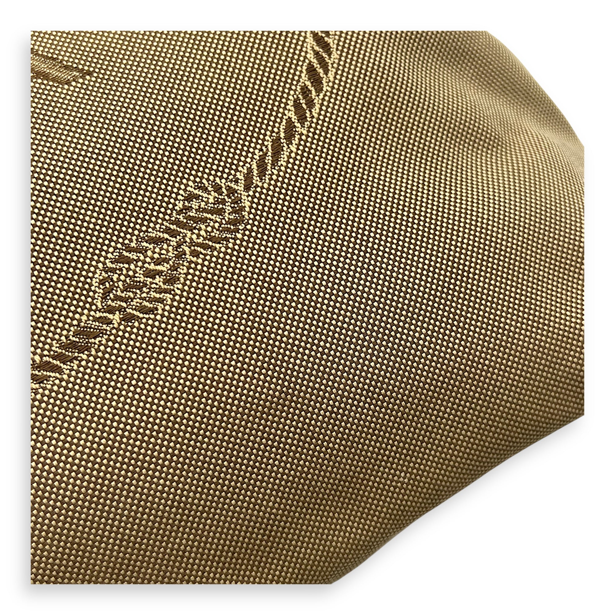 Prada Logo Small Brown Top Handle Bag in Canvas, Gold hardware_11