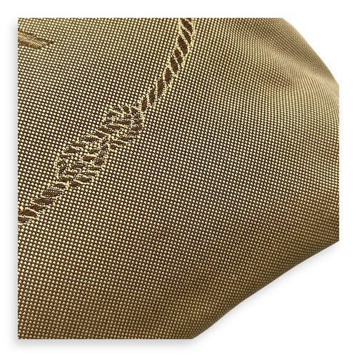 Prada Logo Small Brown Top Handle Bag in Canvas, Gold hardware_11