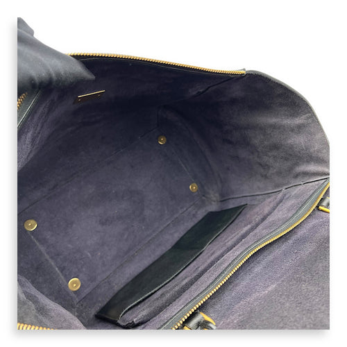 Celine Belt Small Black Top Handle Bag in Calfskin, Gold hardware_11