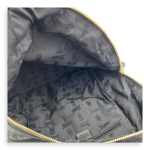Gucci Guccissima Backpack Black in Calfskin, Gold hardware_11