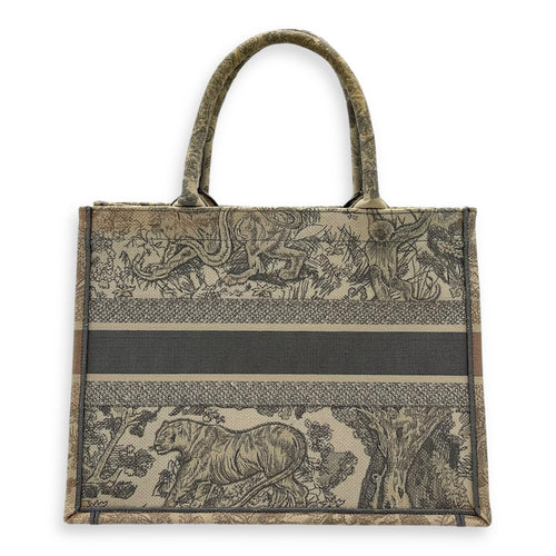 Christian Dior Book Tote Top Handle Bag White in Jacquard_2