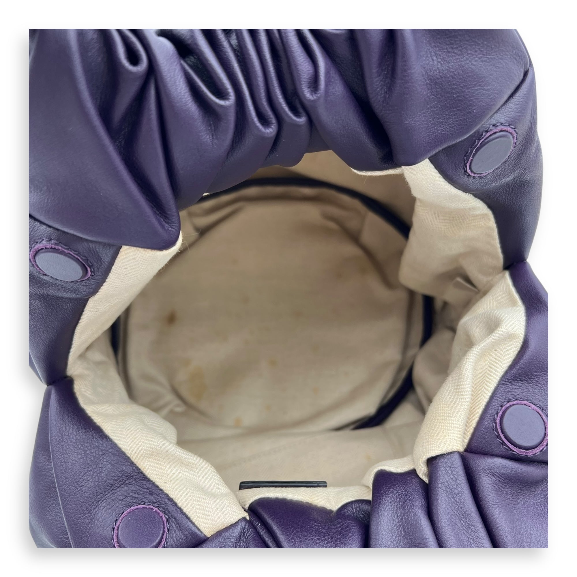 Loewe Bounce  Top Handle Bag Purple in Calfskin, Silver hardware_11