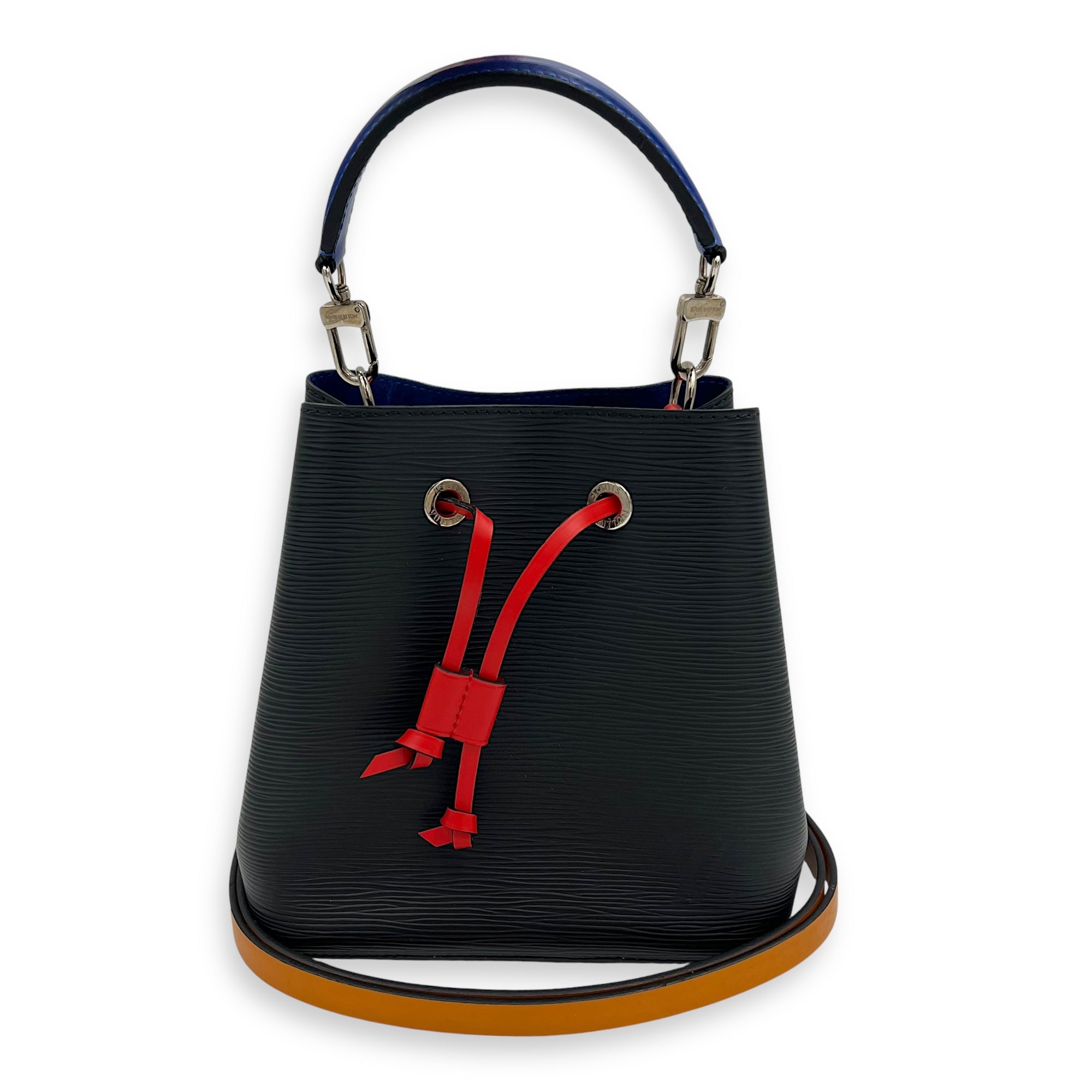 Louis Vuitton NeoNoe Bucket Bag BB Black in Epi Leather, Silver hardware_11