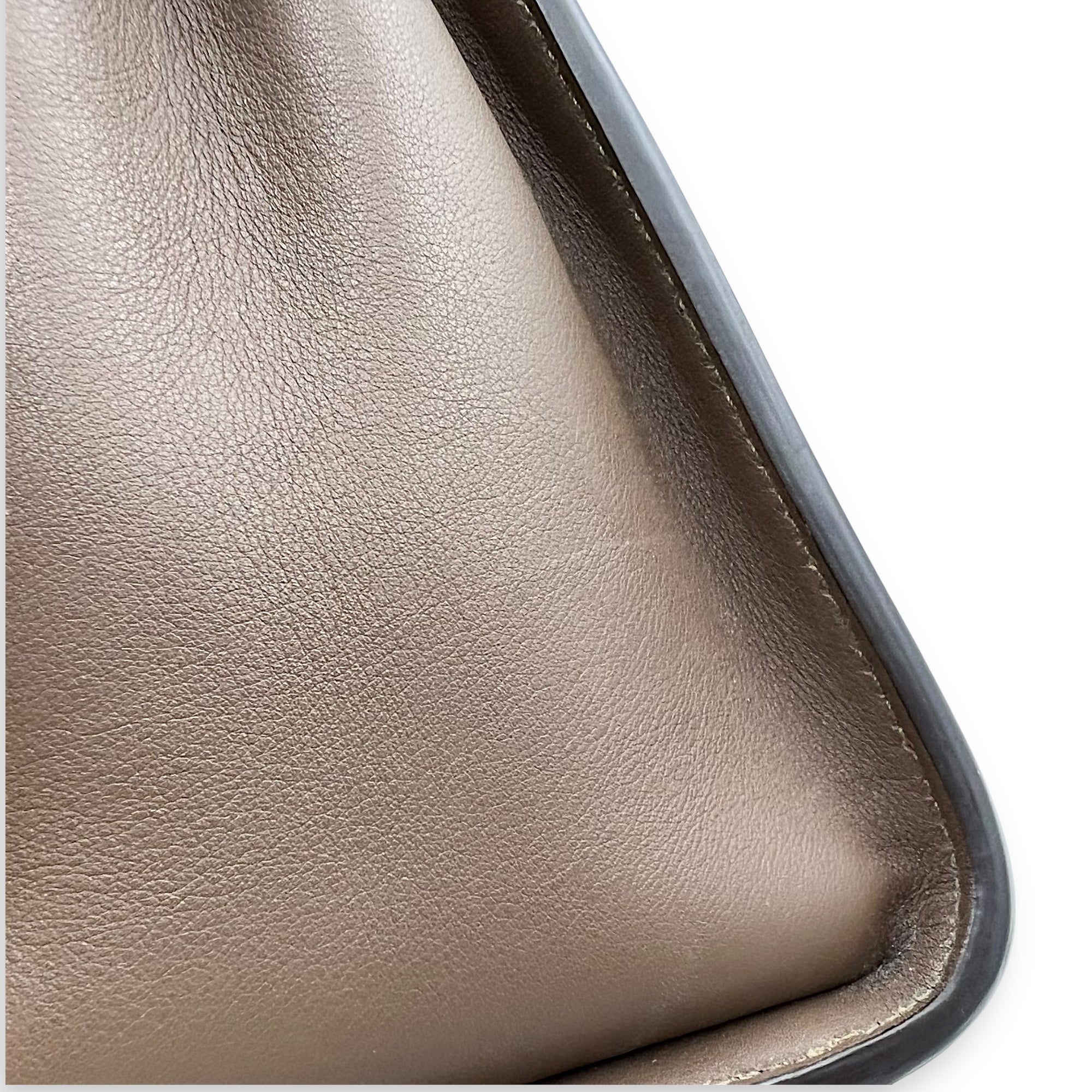 Fendi Peekaboo Top Handle Bag Essentially Beige in Calfskin, Gold hardware_12