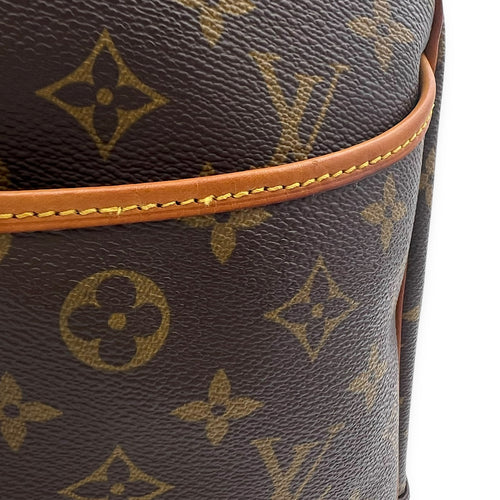 Louis Vuitton Trouville Top Handle Bag Brown in Monogram Coated Canvas, Gold hardware_11
