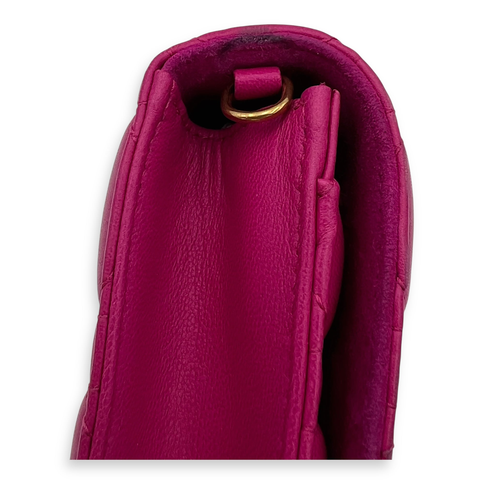 Dior DiorAddict Shoulder Bag Pink in Lambskin, Gold hardware_3