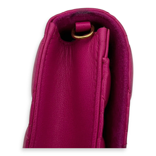 Dior DiorAddict Shoulder Bag Pink in Lambskin, Gold hardware_3