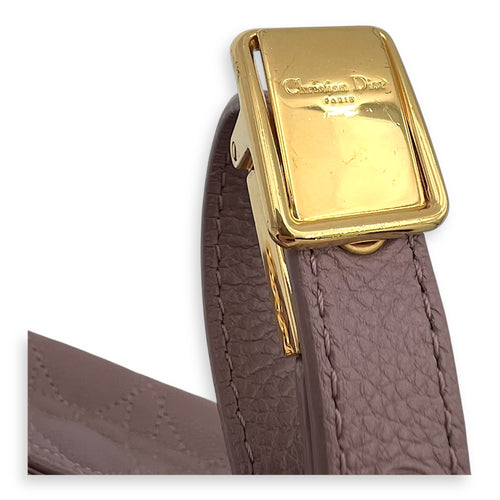 Dior Caro Shoulder Bag Purple in Calfskin, Gold hardware_3
