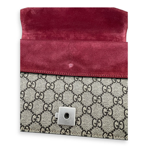 Gucci Dionysus Shoulder Bag Beige in Coated Canvas, Silver hardware_2