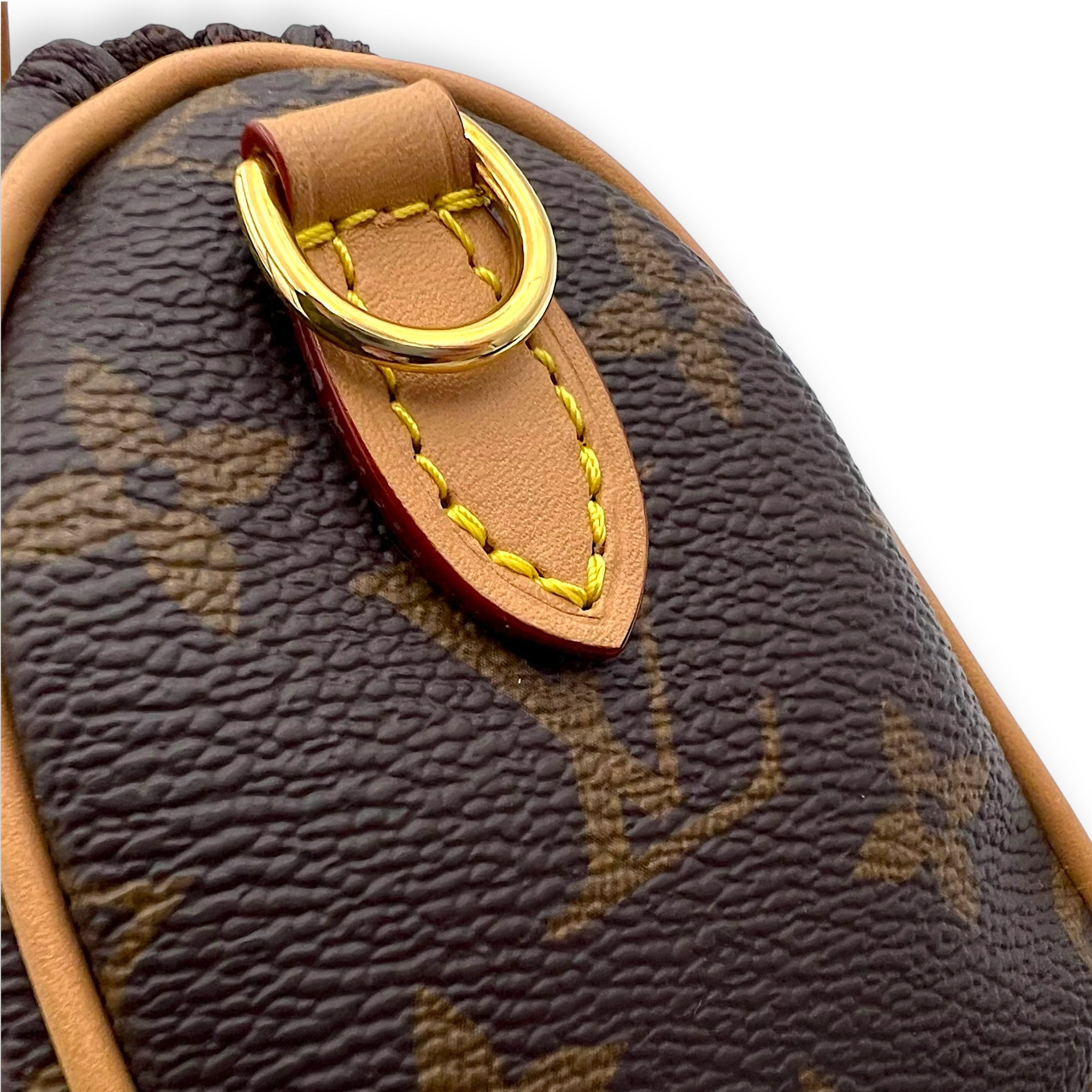 Louis Vuitton Speedy Top Handle Bag Nano Brown in Monogram Coated Canvas, Gold hardware_11