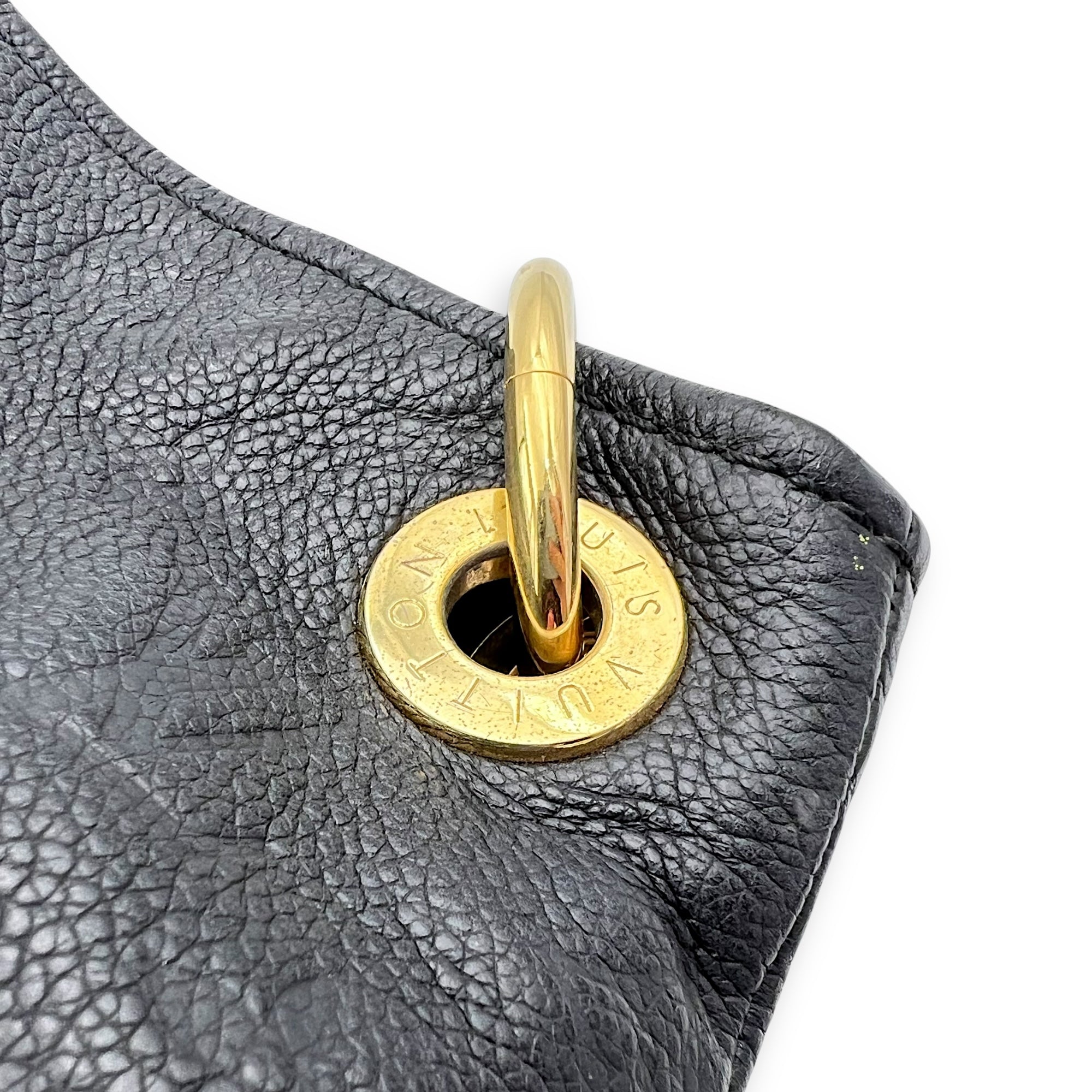 Louis Vuitton Artsy Blue Shoulder Bag in Empreinte Leather, Gold hardware_11
