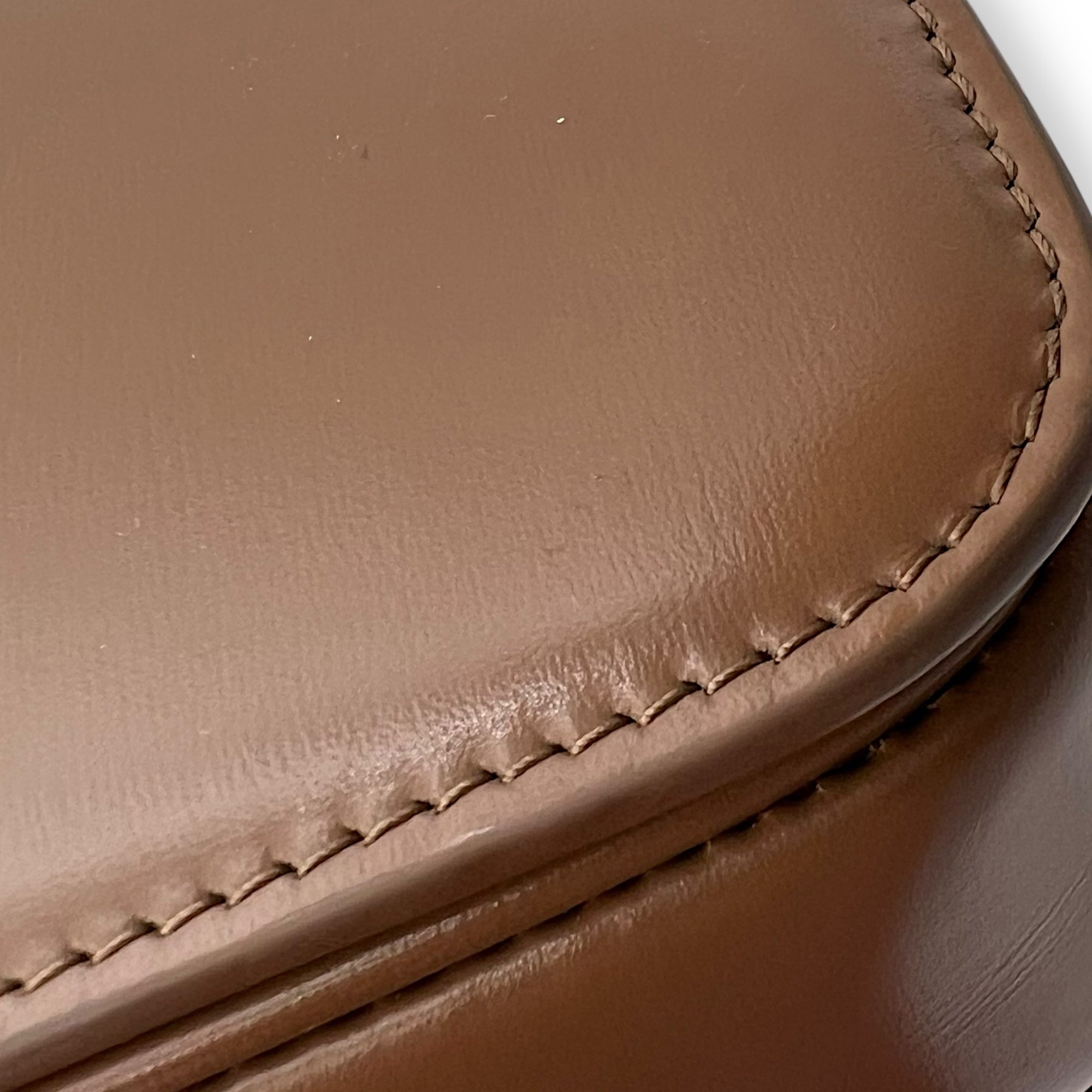 Celine Triomphe Shoulder Bag Brown in Calfskin, Gold hardware_11