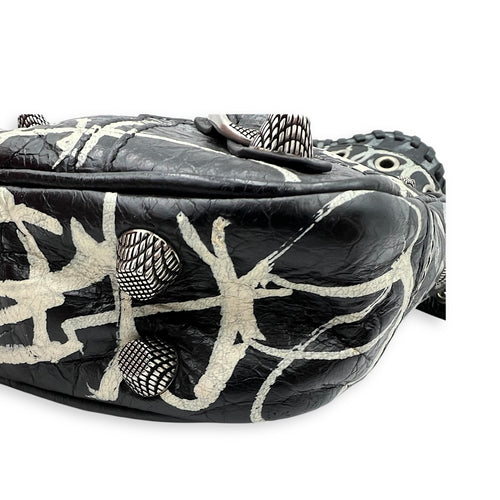 Balenciaga Le Cagole Crossbody Bag Multi-colour in Calfskin, Silver hardware_11