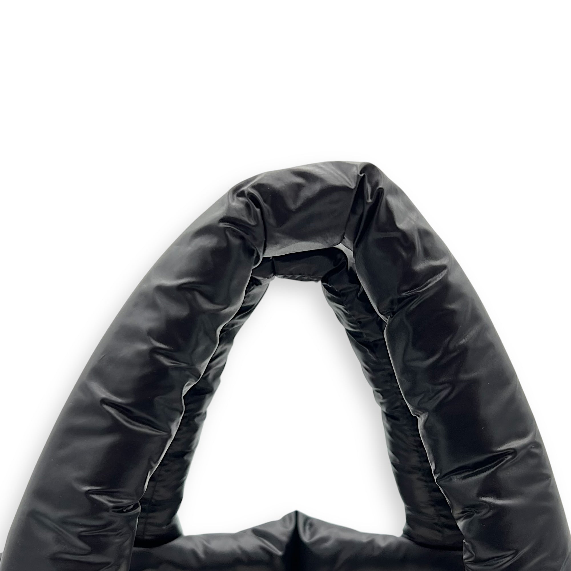 Chanel Coco Cocoon Tote Bag Black in Nylon, Silver hardware_10