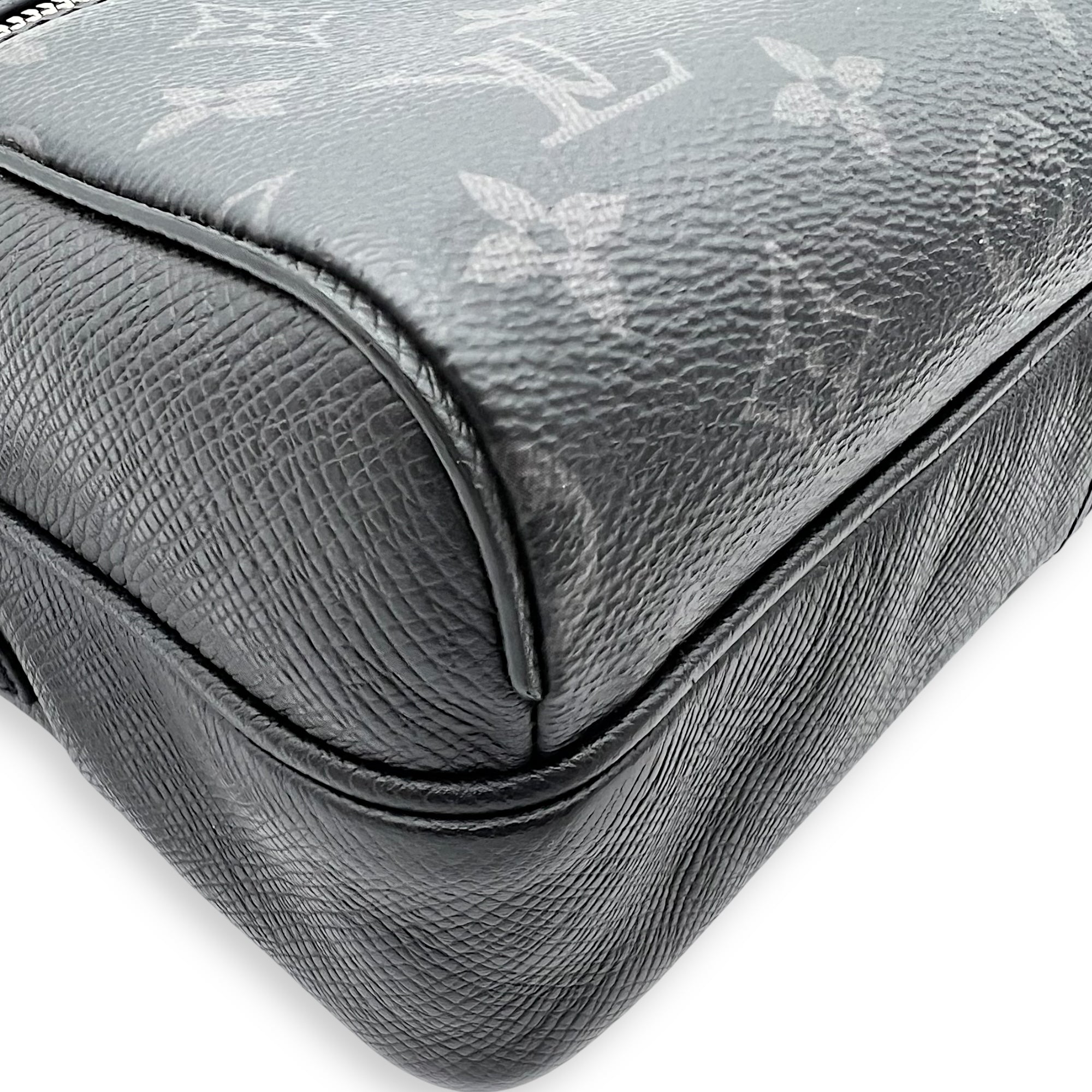 Louis Vuitton Logo Messenger Grey in Monogram Coated Canvas, Silver hardware_10