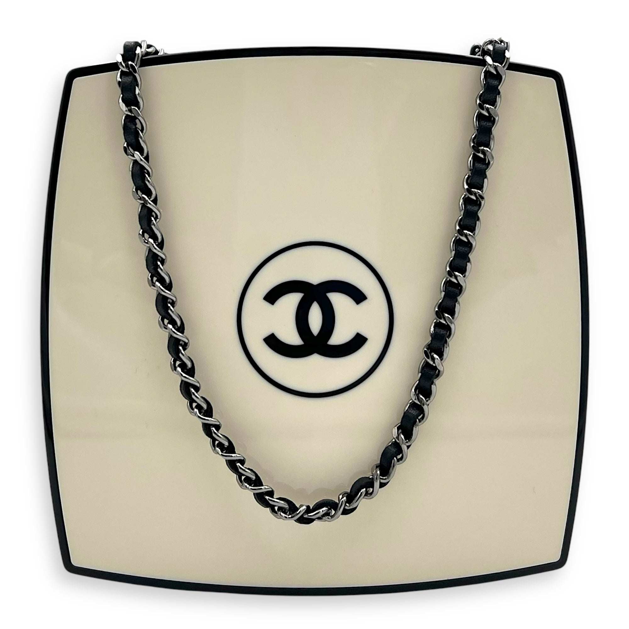 Chanel Compact Minaudieure Beige Crossbody Bag in, Silver hardware_11