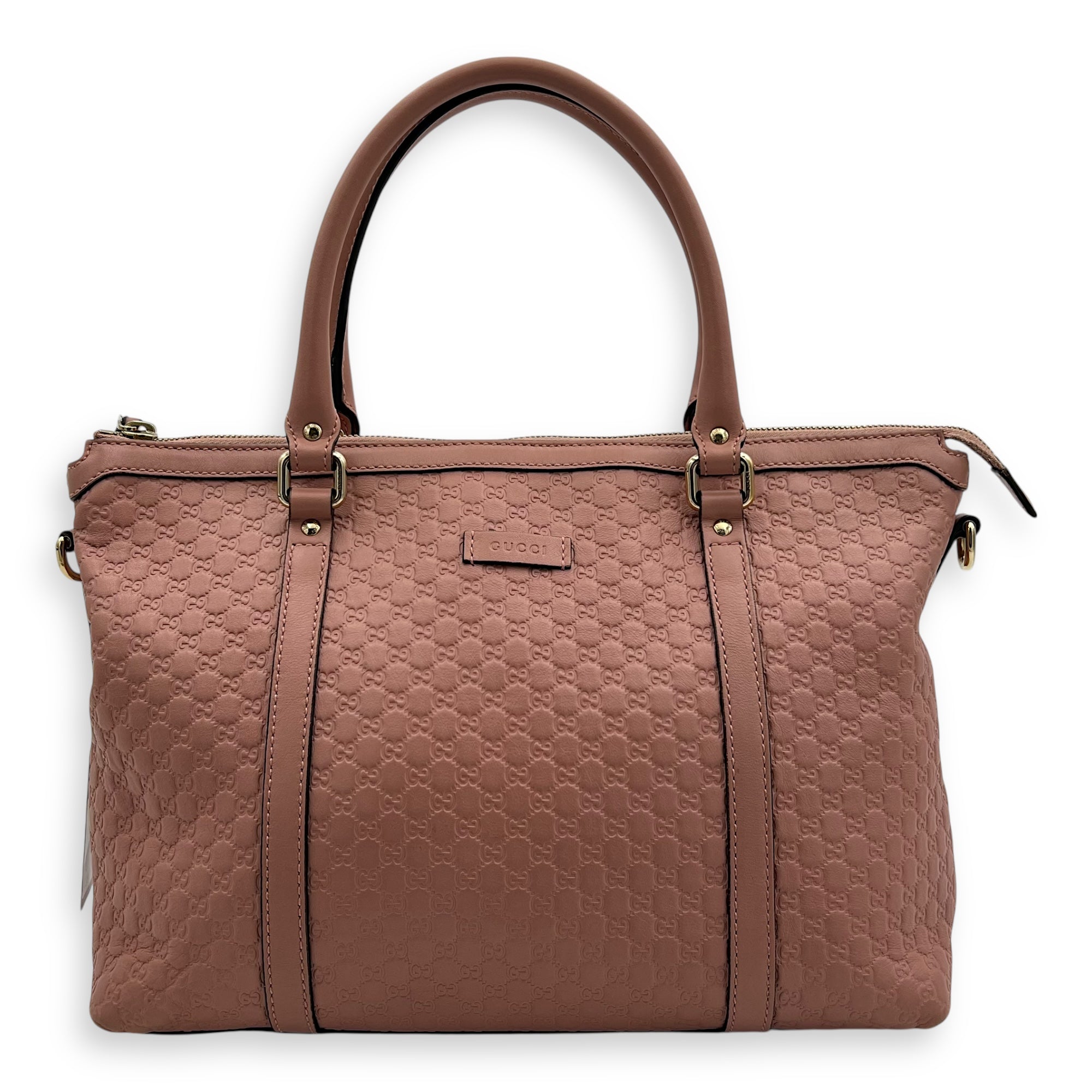 Gucci Microguccissima Tote Bag Pink in Guccissima Leather, Gold hardware_1