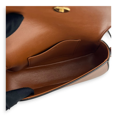 Celine Tabou Shoulder Bag Brown in Calfskin, Gold hardware_6