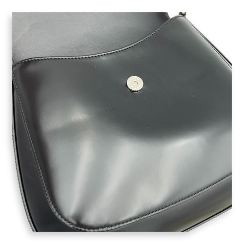 Prada Cleo Shoulder Bag Black in Calfskin, Silver hardware_2