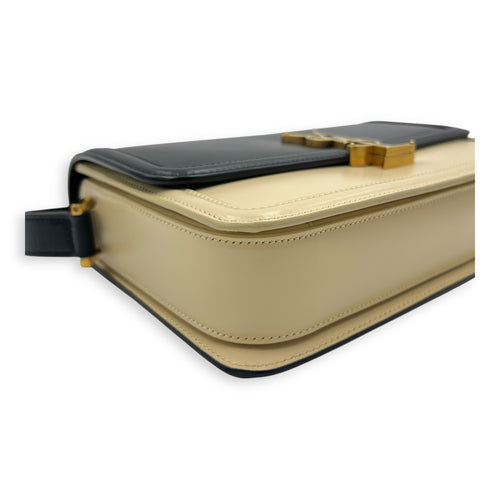 Saint Laurent Solferino Shoulder Bag Black & White in Calfskin, Gold hardware_10