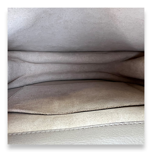 Nile Beige Top Handle Bag in Calfskin, Gold hardware