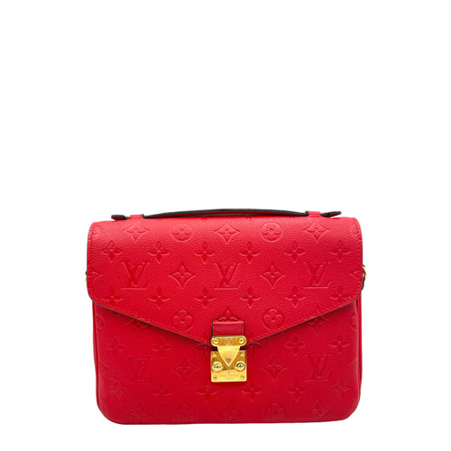 Metis Red Crossbody Bag in Monogram Empreinte Leather, Gold hardware