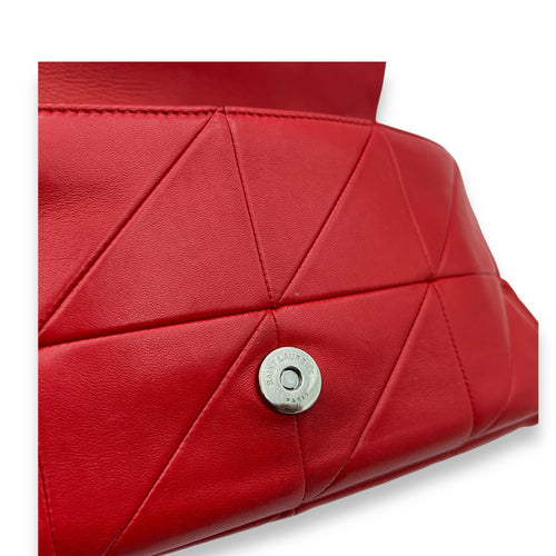 Jamie Medium Red Shoulder Bag in Lambskin, Silver hardware