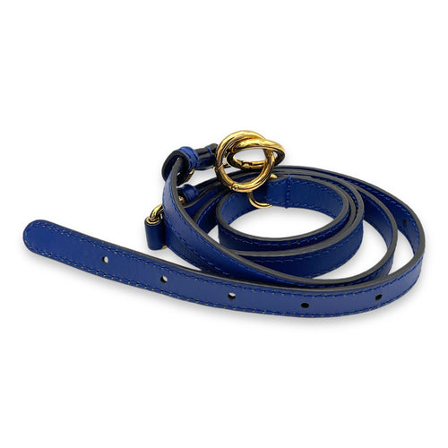 Peekaboo Medium Blue Top Handle Bag in Calfskin, Gold hardware