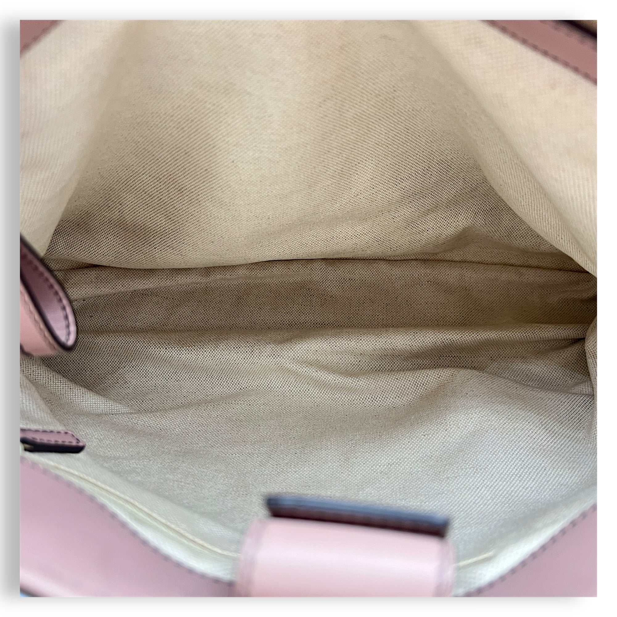 Guccissima Top Handle Bag Pink in Canvas, Silver hardware