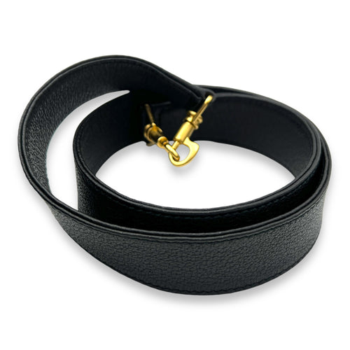 Bamboo Top Handle Bag Black in Suede Leather, Gold hardware