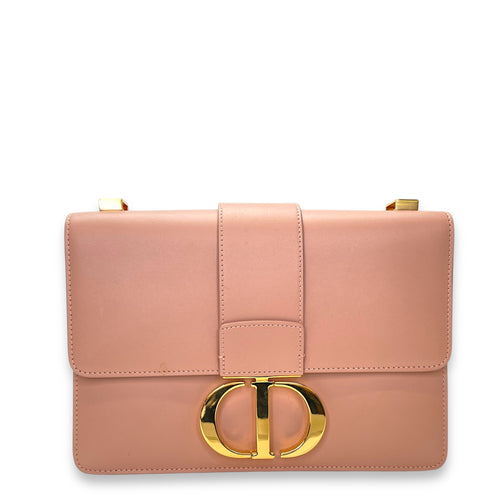 Montaigne Crossbody Bag 30 Pink in Calfskin, Gold hardware