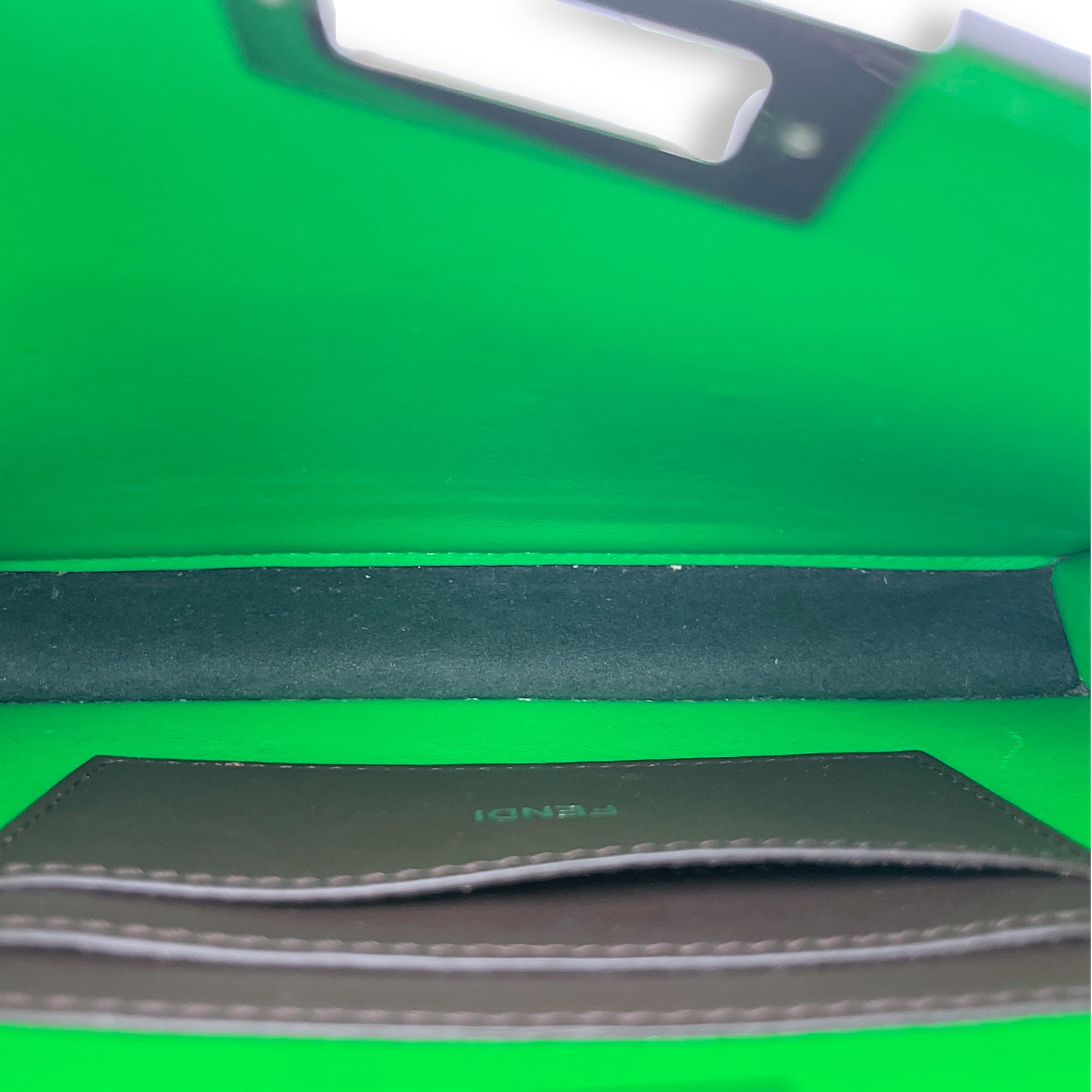 ISeeU Top Handle Bag Green in Calfskin, Silver hardware