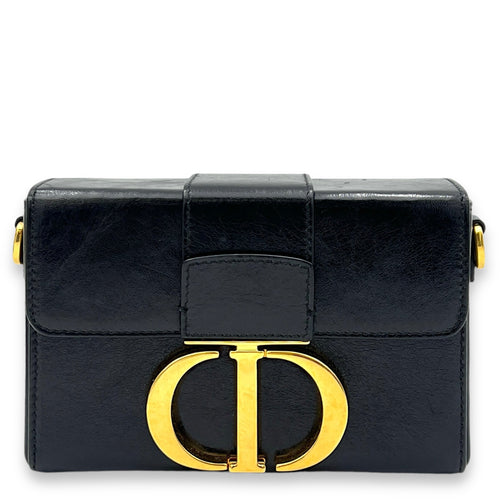 30 Montaigne Box Crossbody bag in Calfskin, Gold Hardware