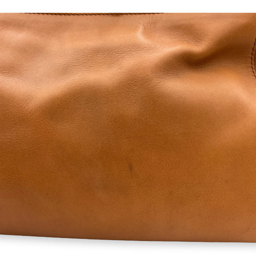 Peekaboo Top handle Bag Medium Brown in Calfskin , Silver Hardware