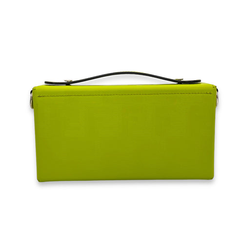 Baguette Crossbody Bag Green in Calfskin, Silver hardware