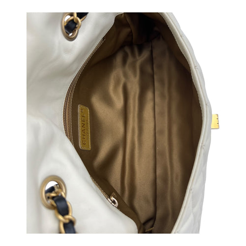 Others Shoulder Bag White in Calfskin, Gold hardware