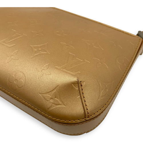 Mat Fowler Shoulder Bag Gold in Calfskin, Silver hardware