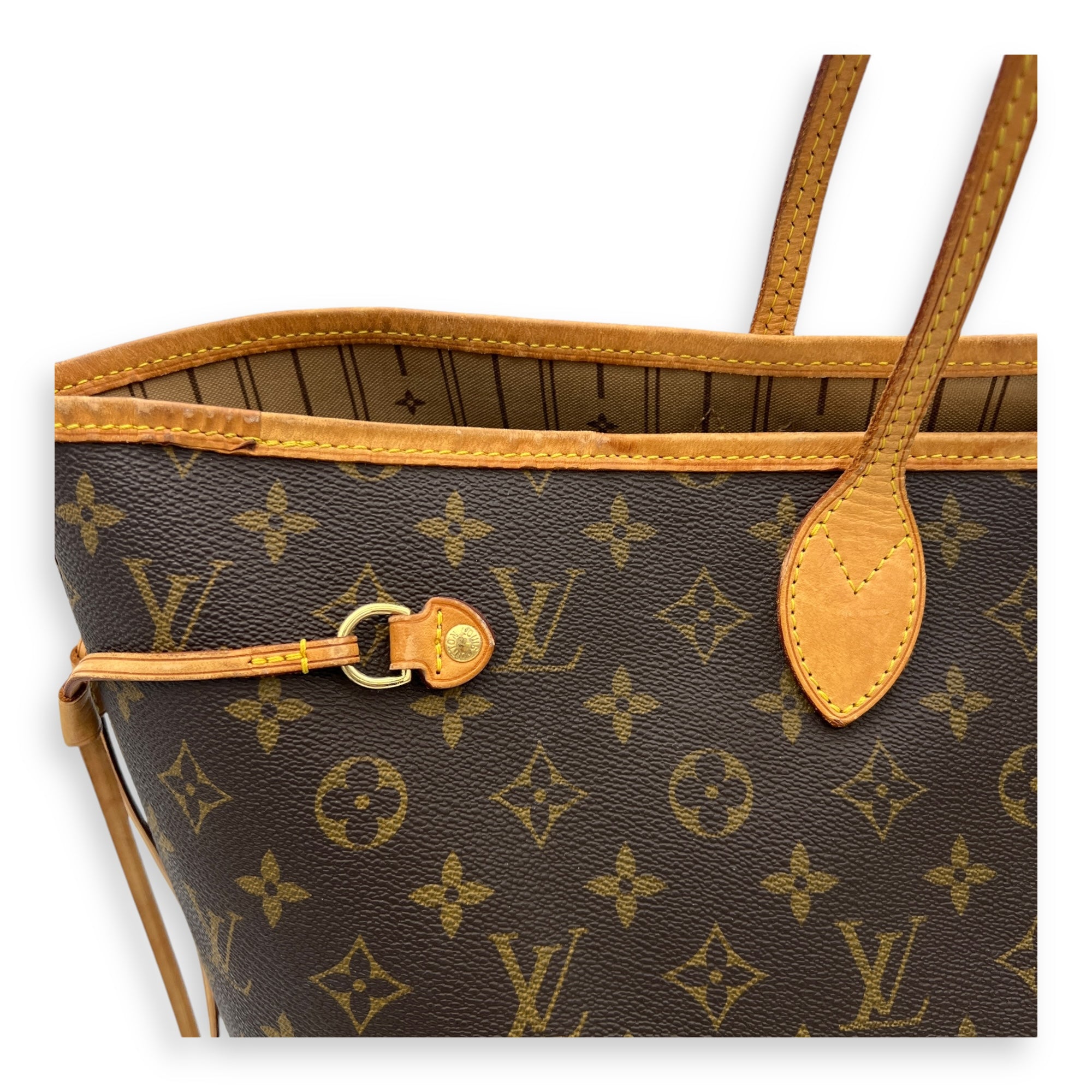 Neverfull Tote Bag GM Brown in Monogram Coated Canvas, Gold hardware