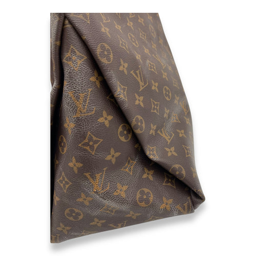 Artsy Top Handle Bag Brown in Monogram Coated Canvas, Gold hardware