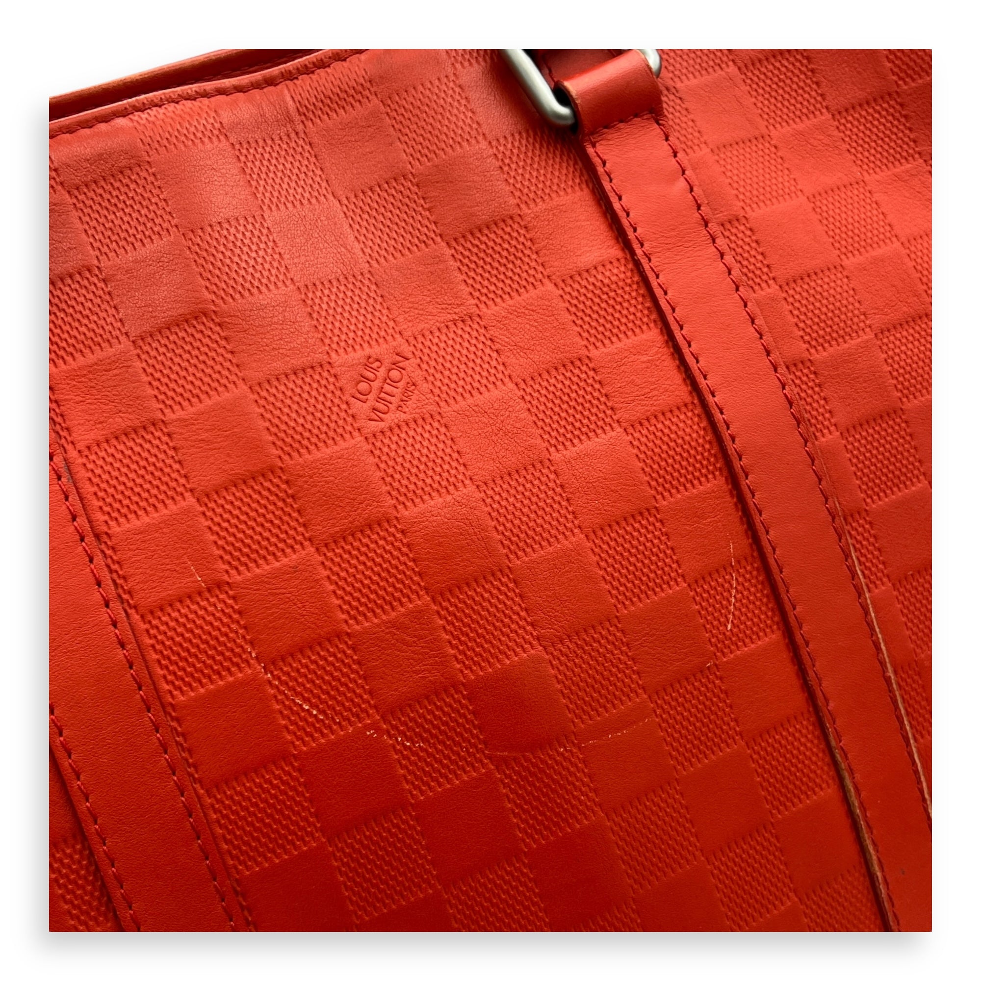 Tadao Top Handle Bag Red in Calfskin, Silver hardware