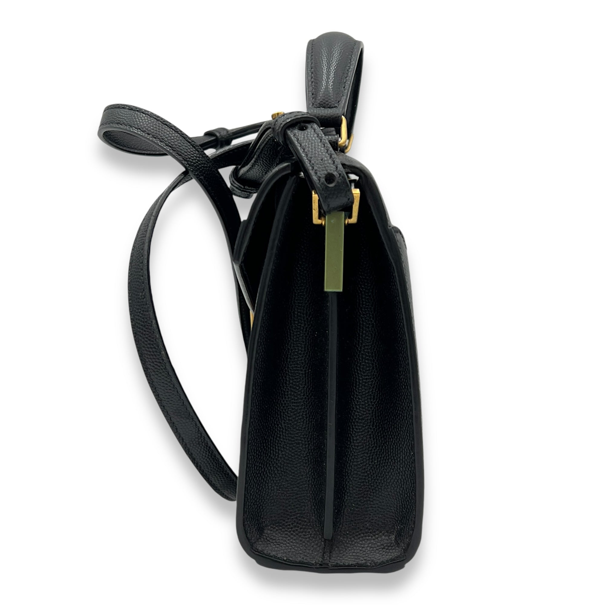 Others Top Handle Bag Black in Caviar Leather, Gold hardware