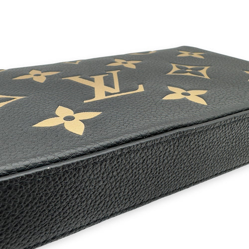 Louis Vuitton Felicie Crossbody Bag Black in Empreinte Leather, Gold hardware_12