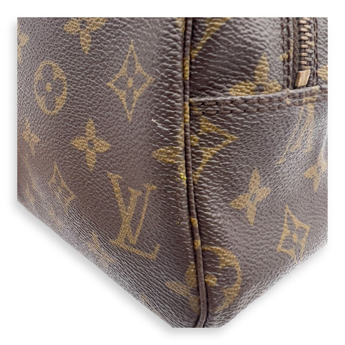 Louis Vuitton Toilette Pouch Brown in Monogram Coated Canvas, Gold hardware_10