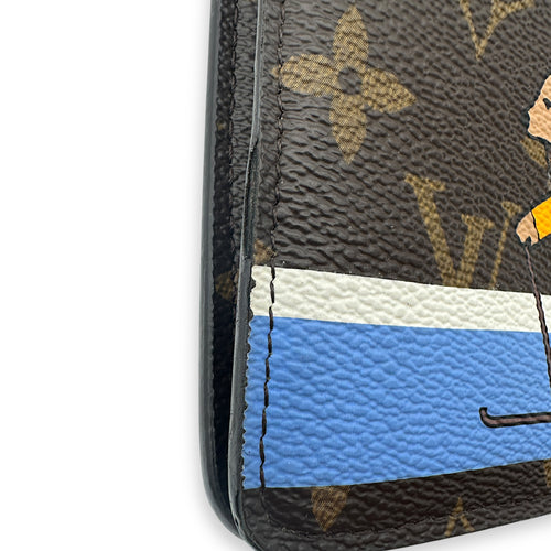 Louis Vuitton Christmas Animation Pochette Wallet On Chain Brown in Monogram Coated Canvas, Gold hardware_8