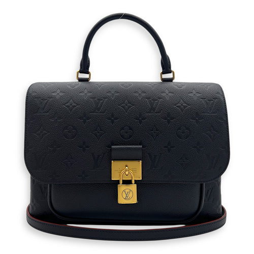 Louis Vuitton Marignan Top Handle Bag Blue in Monogram Empreinte Leather, Gold hardware_12