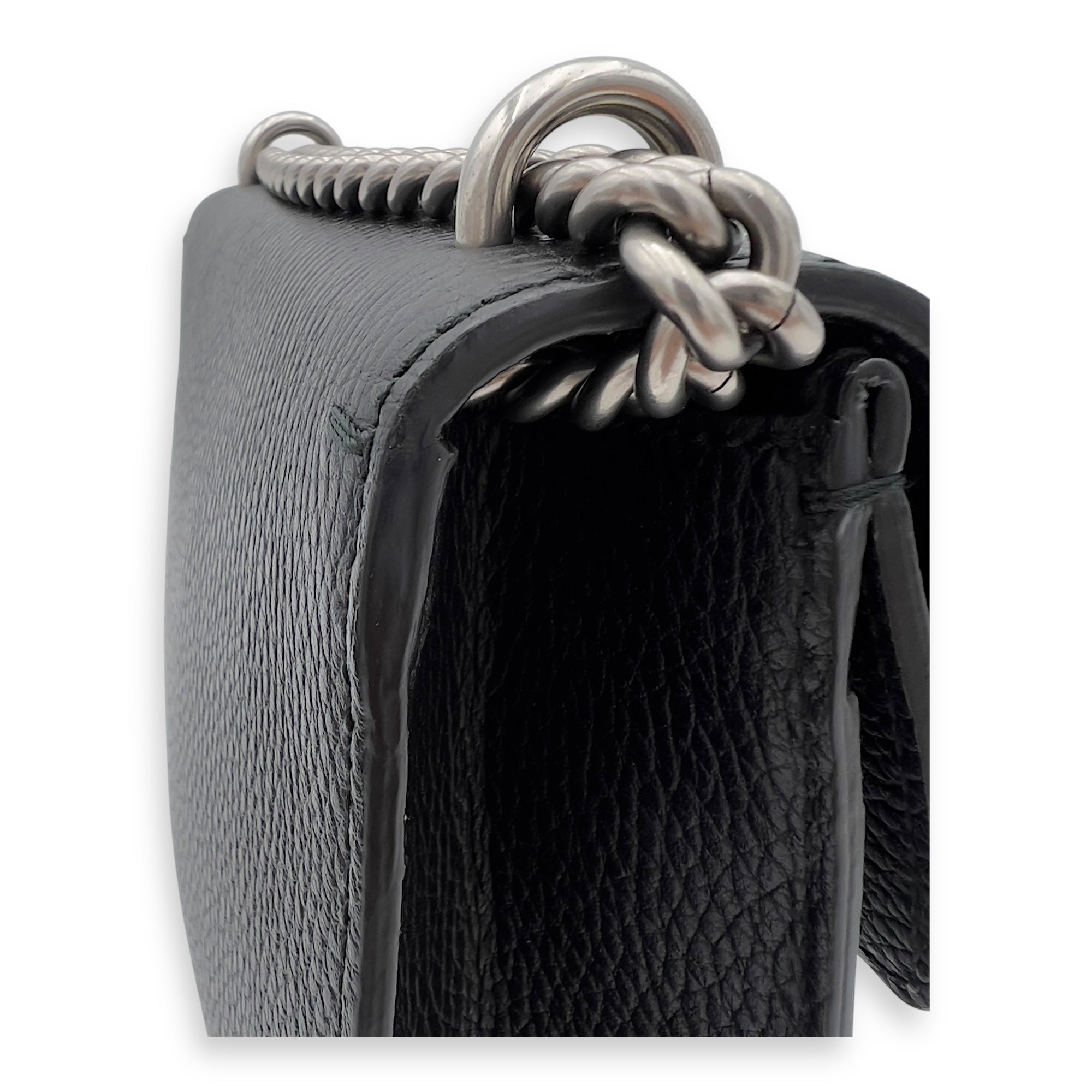 Gucci Dionysus Mini Black Crossbody Bag in Calfskin, Ruthenium hardware_16