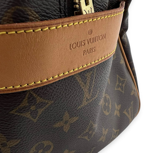 Louis Vuitton Carryall Travel Brown Top Handle Bag in Monogram Coated Canvas, Gold hardware_12