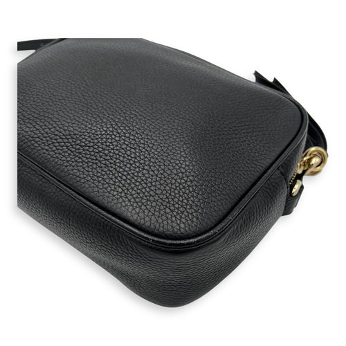 Gucci Soho Crossbody Bag Black in Calfskin, Gold hardware_10